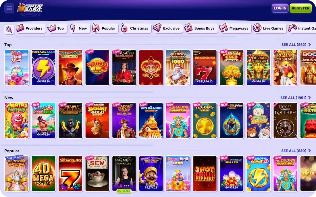 spinbara casino payments